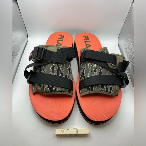 Fila mens army green slide sandals size 13 - Picture 3 of 9